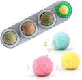 Potaroma 4 Pack Catnip Wall Toys and 3 Pack Fluffy Plush Cat Chirping Balls