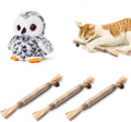 Potaroma 3 Pack Silvervine Cat Chew Toys and Flapping Snowy Owl