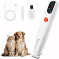 Potaroma Pet Grooming Trimmer, Electric Waterproof Dog & Cat Micro Precision Hair Shaver Kit for Paws Eyes Ears Face Buttocks – 18mm Ceramic Blade, LED Light, Two-Speed Control, USB Rechargeable